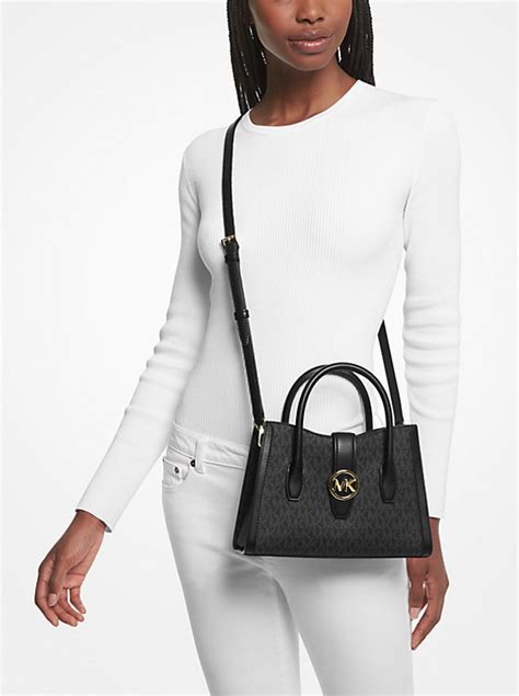 michael kors gabby small satchel crossbody|Gabby Small Logo Satchel .